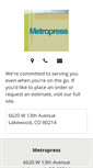 Mobile Screenshot of metropressonline.com